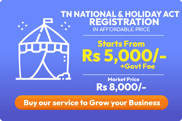 TN-National and holiday act Registration in affordable price-5,000rs